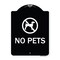 Signmission Designer Series Sign-No Pets, Black & White Heavy-Gauge Aluminum, 24" x 18", BW-1824-9813 A-DES-BW-1824-9813 - alternate 1